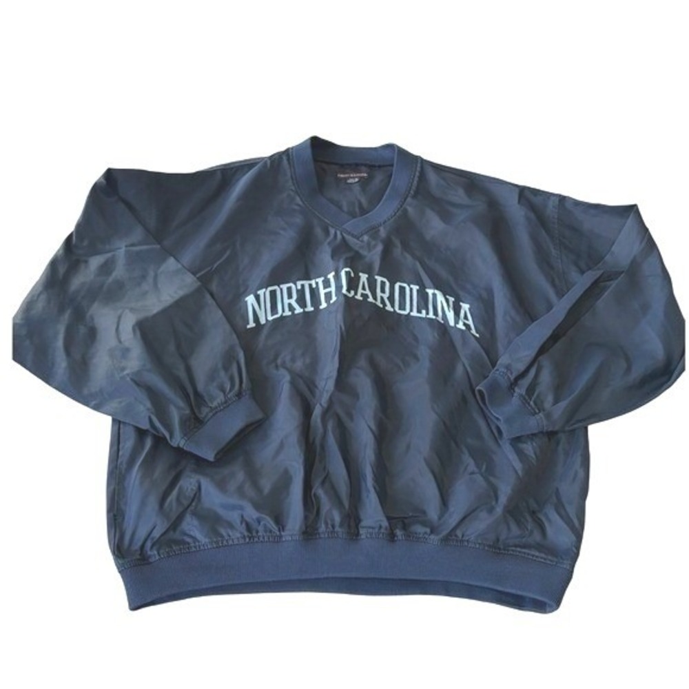 Vintage 90s Fruit of the Loom UNC Tar Heels Windbreaker Pullover Jacket XL